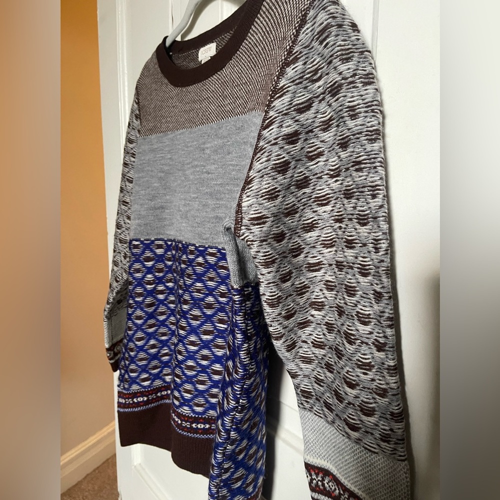 Y2K J. Crew Women's Multicolor Merino Wool Crew Neck Sweater/Jumper